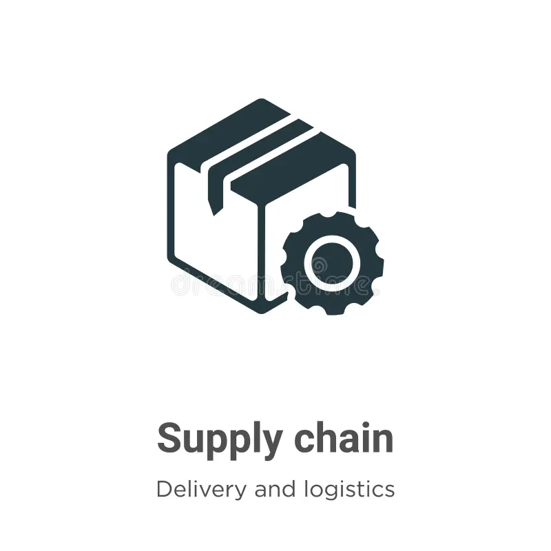 supply chain vector icon white background flat symbol sign modern delivery logistics collection mobile concept web 163117984